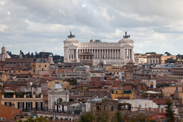 Obraz premium Aerial view of the Altare Della Patria in Rome