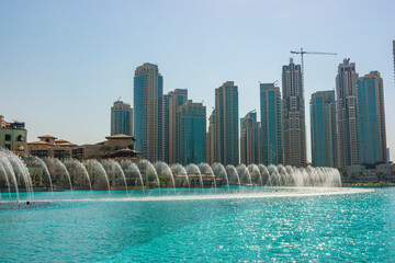 High rise buildings and streets in Dubai, UAE - 768119500
