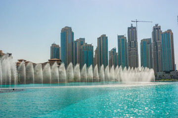  High rise buildings and streets in Dubai, UAE - 768119595