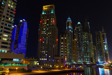 Nightlife in Dubai Marina. UAE. November 14, 2012 - 768121599
