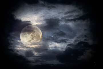 Fototapeta na wymiar Full moon night