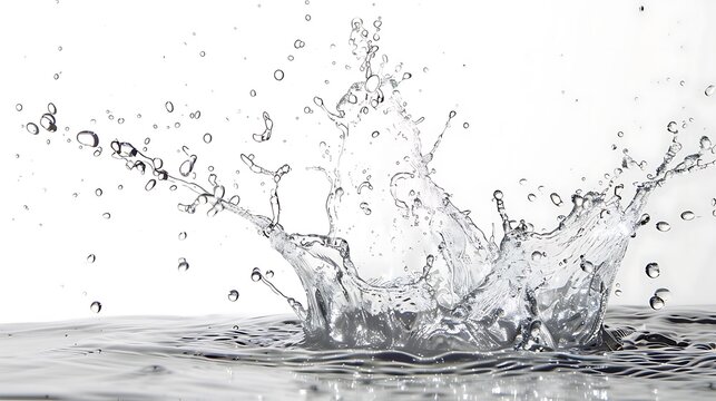 **Water Splash**  A high-speed photograph of a water splash.