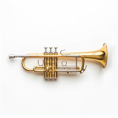 Trumpet on a white background


