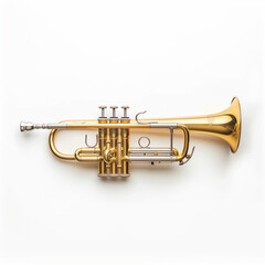 Trumpet on a white background  