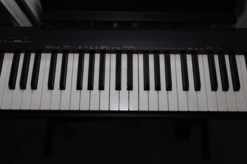 New digital piano. Musical accompaniment. Perfect digital piano sound.