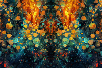Fototapeta na wymiar abstract kaleidoscope effect background