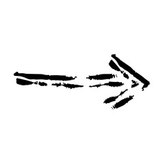 Arrow symbol icon, vector element of grunge texture direction symbol illustration for graphic design