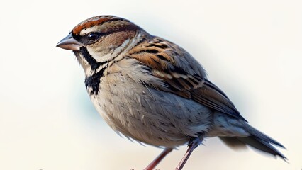 Close-Up of a Sparrow on a Soft Background