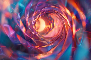 Fotobehang abstract kaleidoscope effect background © pcperle