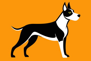 vector design of a discus dog