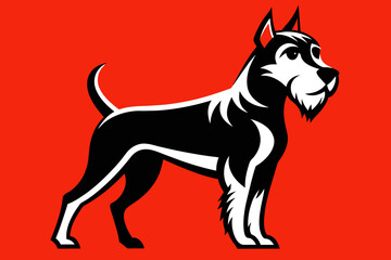 vector design of a discus dog