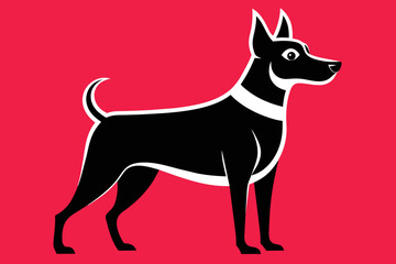 vector design of a discus dog