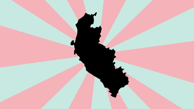 map of Ica in peru with rotating background