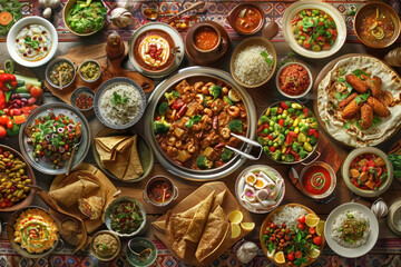 Fototapeta na wymiar international culinary collection, food culture diversity