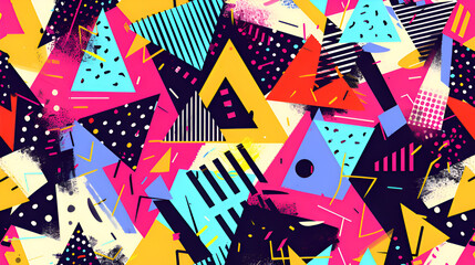 Obraz premium Abstract seamless messy minimalist chaotic triangle_