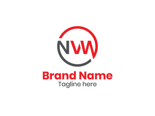 NVW Letter Initial Logo Design Template Vector Illustration .