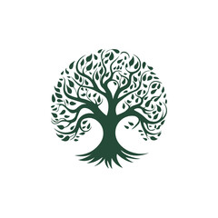 Tree logo design, vector icon, illustration .