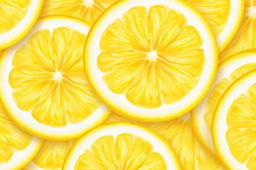 Foto op Plexiglas a group of lemon slices © Ion