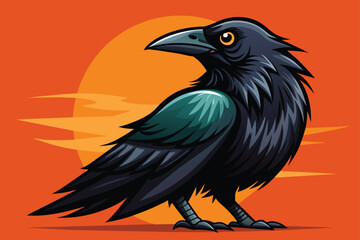 american-crow-vector-illustration ve.eps