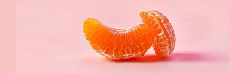 isolated peace of orange citrus on solid background