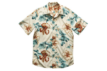 A vibrant shirt adorned with a delicate flower pattern