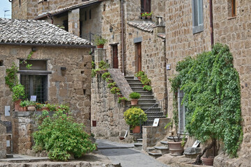 Fototapeta na wymiar Civita di Bagnoregio, panorama della città medievale - Viterbo, Tuscia Lazio