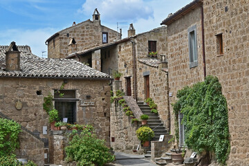 Civita di Bagnoregio, panorama della città medievale - Viterbo, Tuscia Lazio - obrazy, fototapety, plakaty