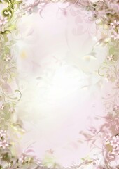 Obraz na płótnie Canvas Wedding Invitation Card. Greeting Card. Empty Card with Flower Frame.