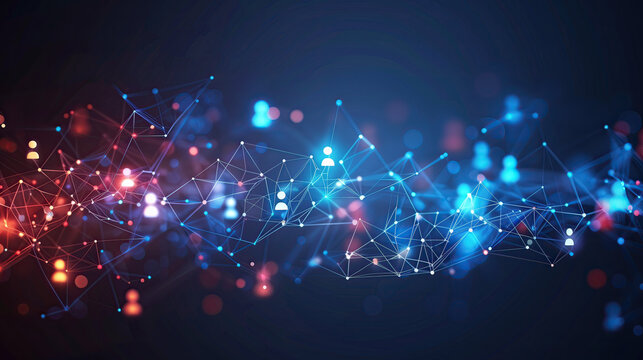 redes de nodos, medios interconexi&oacute;n, universo, paralelo, as&iacute;ncrono, viaje estrellas, puntos, neuronas, blog, recurso gr&aacute;fico, negro, azules, brillos naranjas, contexto, bios&iacute;ntesis, comunicaci&oacute;n