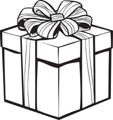 Gift Box Icon. Giving Gift for Birthday and Celebration Vector Design on White Background