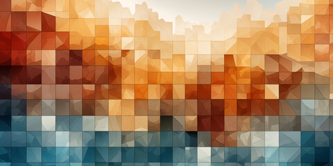 Texture background, mosaic in brown-blue colors