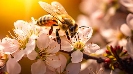 Nature's Pollinator at Work Amongst Blossoms - 768136734