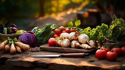 Fresh Harvest of Garden Vegetables - 768137115
