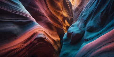 Antelope canyon state. Colorful Abstract Art Background with Vibrant Swirls Vivid abstract background featuring swirling colors and dynamic textures, suitable for creative design projects. - obrazy, fototapety, plakaty