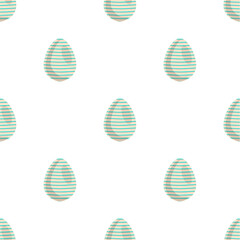 Illustration on theme seamless celebration holiday Easter with hunt colorful bright eggs