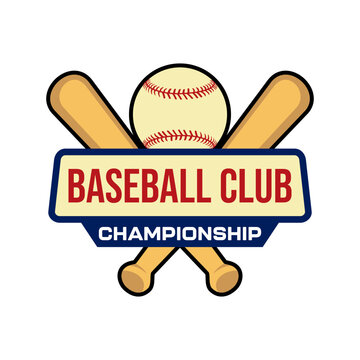 Baseball club championship logo illustration design