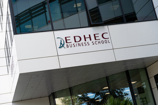 le nom et le logo de l'ecole superieure de commerce Edhec &agrave; Nice