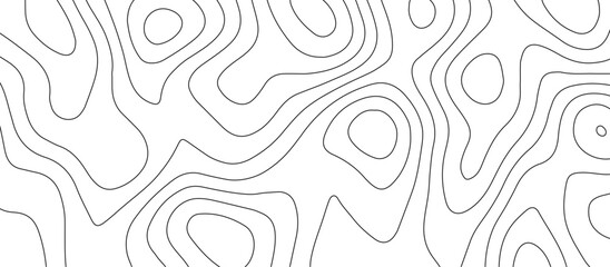 Abstract topographic map patterns, topography line map. The black on white contours topography stylized height of the lines. cotour map and line terrain path. Linear graphics. Vector illustration. 