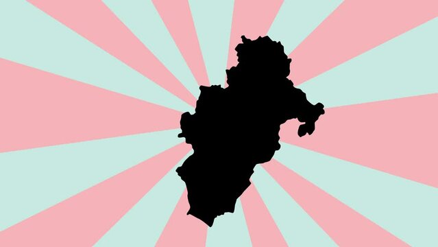 map of Moquegua in peru with rotating background