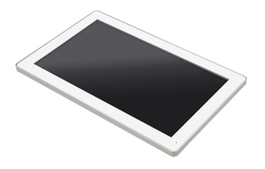 Modern White Tablet with Blank Screen.