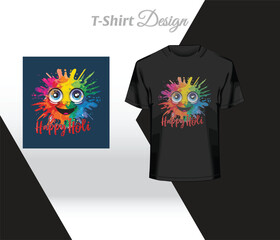happy holi t shirt design.