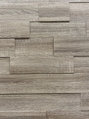 Decorative 3D wooden panel, facade cladding, wall. Background