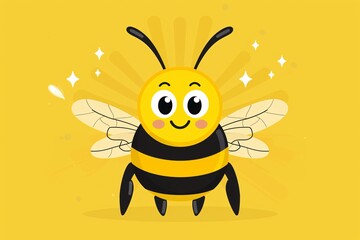 a cartoon bee with wings