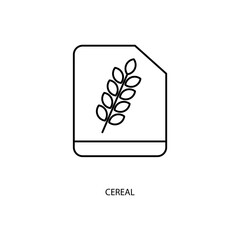 cereal concept line icon. Simple element illustration. cereal concept outline symbol design.