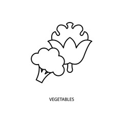 vegetables concept line icon. Simple element illustration. vegetables concept outline symbol design.