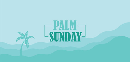 Fototapeta na wymiar You can download the Palm Sunday Banner and Template