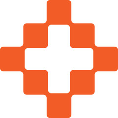 Pixel geometric shape pixelated arrow