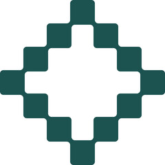 Pixel geometric shape pixelated arrow