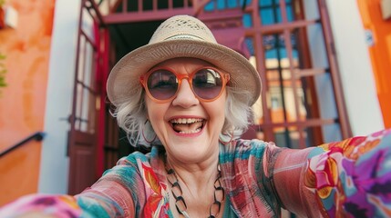 Happiness in Retirement: Senior Woman Enjoying Outdoor Adventures