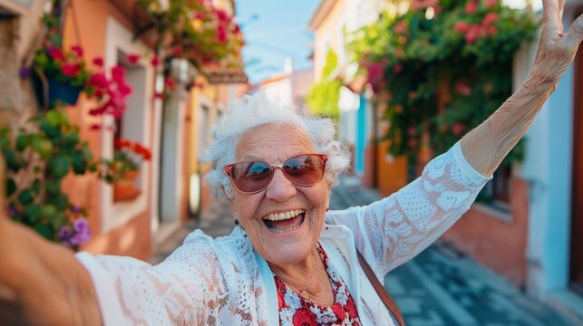 Happiness in Retirement: Senior Woman Enjoying Outdoor Adventures